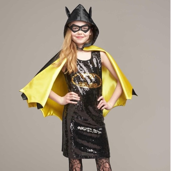 Chasing Fireflies Batgirl Sequin 3pc Halloween Cosplay Costume - Picture 1 of 8